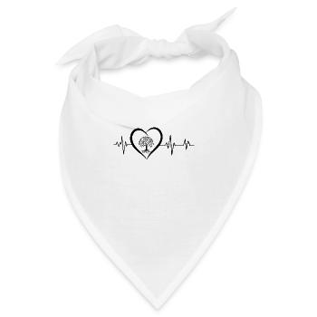 Heartbeat Baum des Lebens - Bandana - Weiß - Vorne