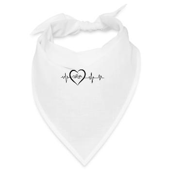 Herzschlag-Pyramiden - Bandana - Weiß - Vorne