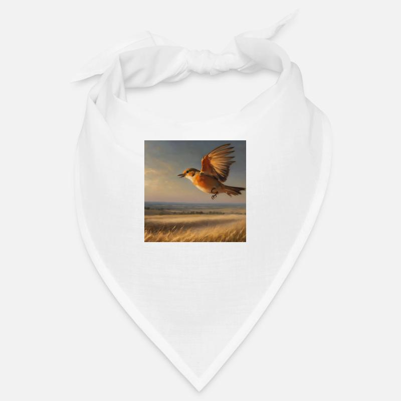 Vogel - Bandana - Weiß