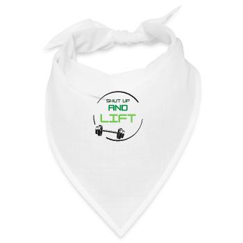 Fitness - Shut up and lift - Bandana - Weiß - Vorne