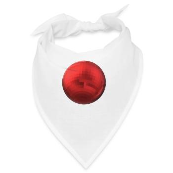 Rote Kugel - Bandana - Weiß - Vorne