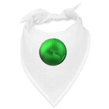 Grüne Kugel - Bandana - Weiß - Vorne