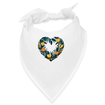 Pfirsiche - Bandana - Weiß - Vorne