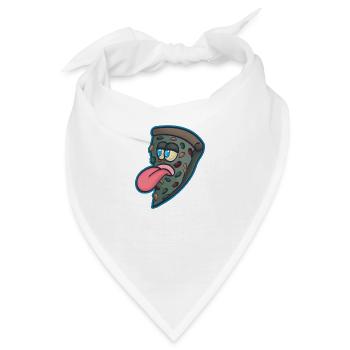 Pizzastück Pizzeria - Bandana - Weiß - Vorne