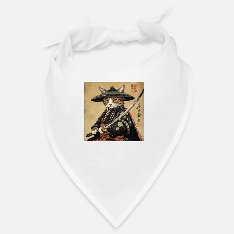 Katze Samurai Japan Ukiyo-E Bandana