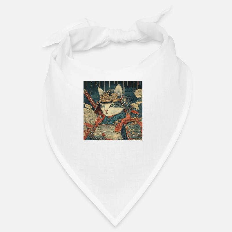 Katze Samurai Japan Ukiyo-E Bandana