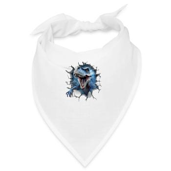 Dinosaurier T-Rex Aufkleber - Bandana - Weiß - Vorne