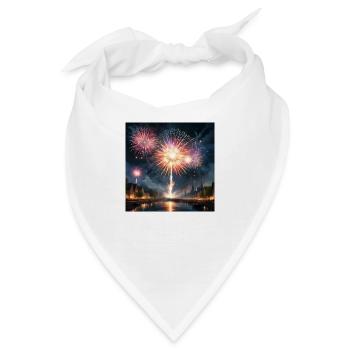 Feuerwerk - Bandana - Weiß - Vorne