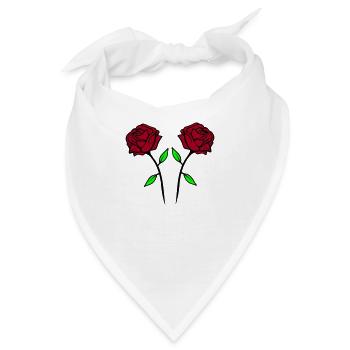 rosen - Bandana - Weiß - Vorne
