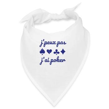 Ich kann nicht, ich habe Poker. - Bandana - Weiß - Vorne
