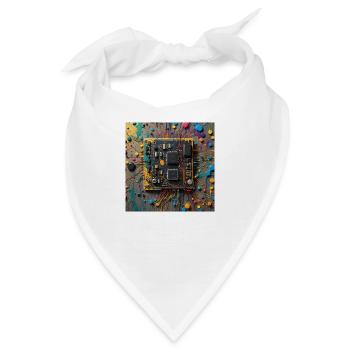 Microchip colored - Bandana - Weiß - Vorne