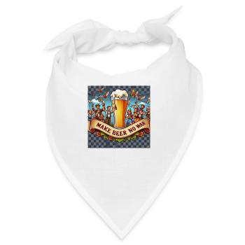 MAKE BEER NO WAR - Bandana - Weiß - Vorne