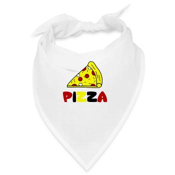 pizza - Bandana - Weiß - Vorne