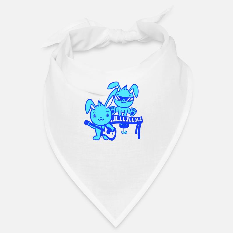2 lapins lapin bande cool mignon deux amis équipe Bandana
