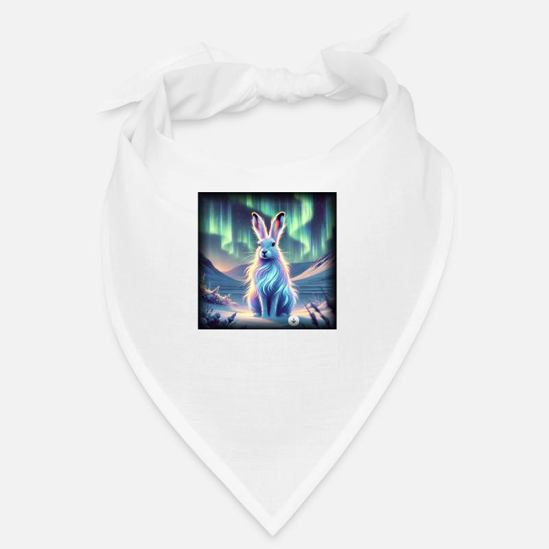 Schneehase Aurora Borealis Bandana