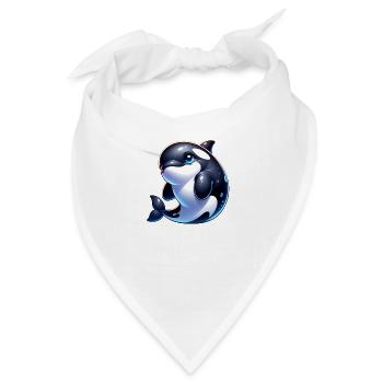Orca Wal - Bandana - Weiß - Vorne