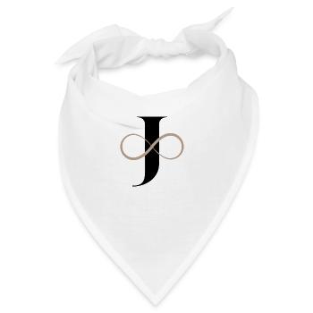 Unendlicher Buchstabe - Bandana - Weiß - Vorne
