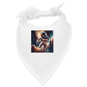 Astronaut im Weltall - Bandana - Weiß - Vorne