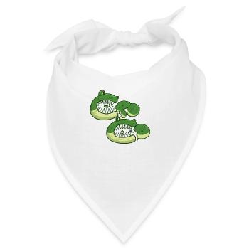 Hungriges Krokodil - Bandana - Weiß - Vorne