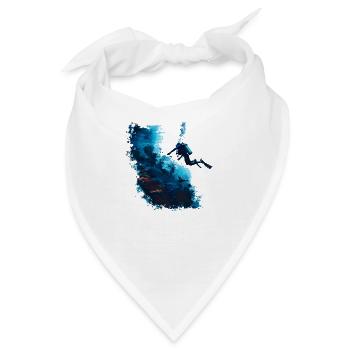 Tauchen, ein Unterwasser-Abenteuer - Bandana - Weiß - Vorne