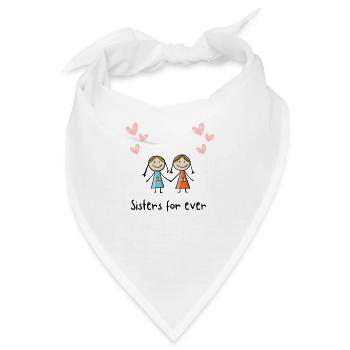 Sister for ever - Bandana - Weiß - Vorne