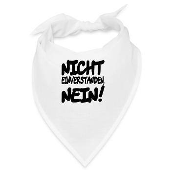 nicht nein - Bandana - Weiß - Vorne