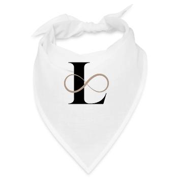 Unendlicher Buchstabe - Bandana - Weiß - Vorne