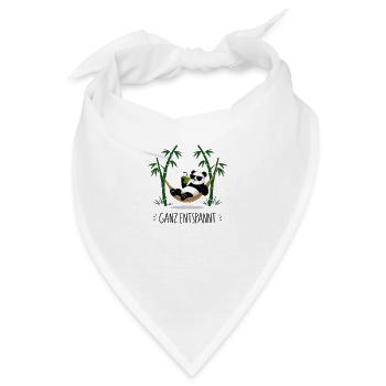 Ganz entspannt - Panda - Bandana - Weiß - Vorne