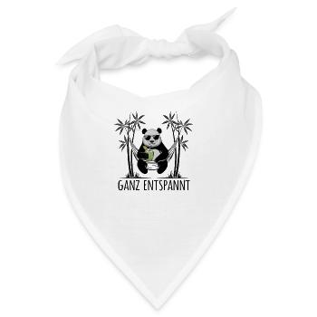Panda - Ganz entspannt - Bandana - Weiß - Vorne