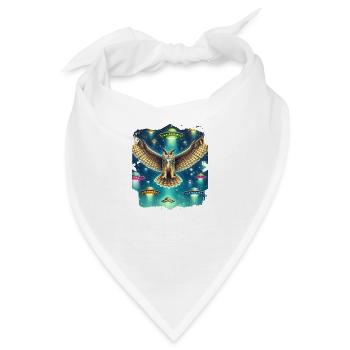Mystische Eule UFO-Begegnung - Bandana - Weiß - Vorne
