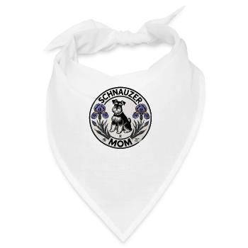 Schnauzer Mama - Bandana - Weiß - Vorne