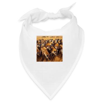 Hyänen in der Savanne - Bandana - Weiß - Vorne