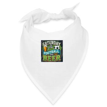 Football and Beer - Bandana - Weiß - Vorne