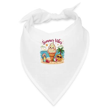 SOMMERLICHE VIBES - Bandana - Weiß - Vorne