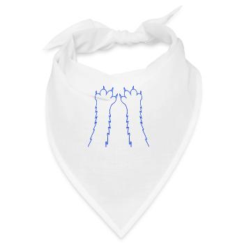 Katzen Klauen Pfote Tatzen Scharfe Krallen Kratzen - Bandana - Weiß - Vorne