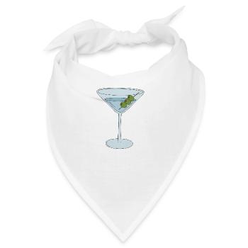 Martini mit Oliven - Bandana - Weiß - Vorne