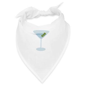 Martini mit Oliven - Bandana - Weiß - Vorne