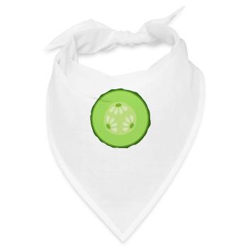 Gurken-Scheibe - Bandana - Weiß - Vorne