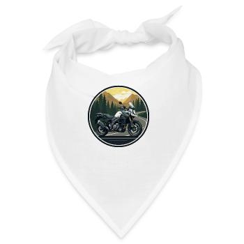 Motorrad-Abenteuer - Bandana - Weiß - Vorne