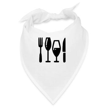Überdachtes Essen im Restaurant - Bandana - Weiß - Vorne