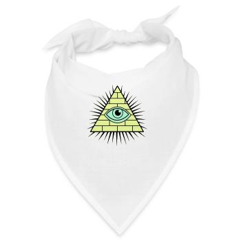 Illuminati Pyramide - Bandana - Weiß - Vorne