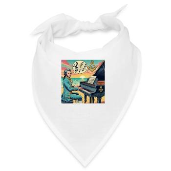 Mozart war Freimaurer - Bandana - Weiß - Vorne