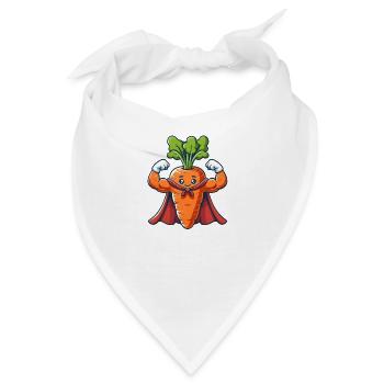 Super muskulöse Karotte - Bandana - Weiß - Vorne