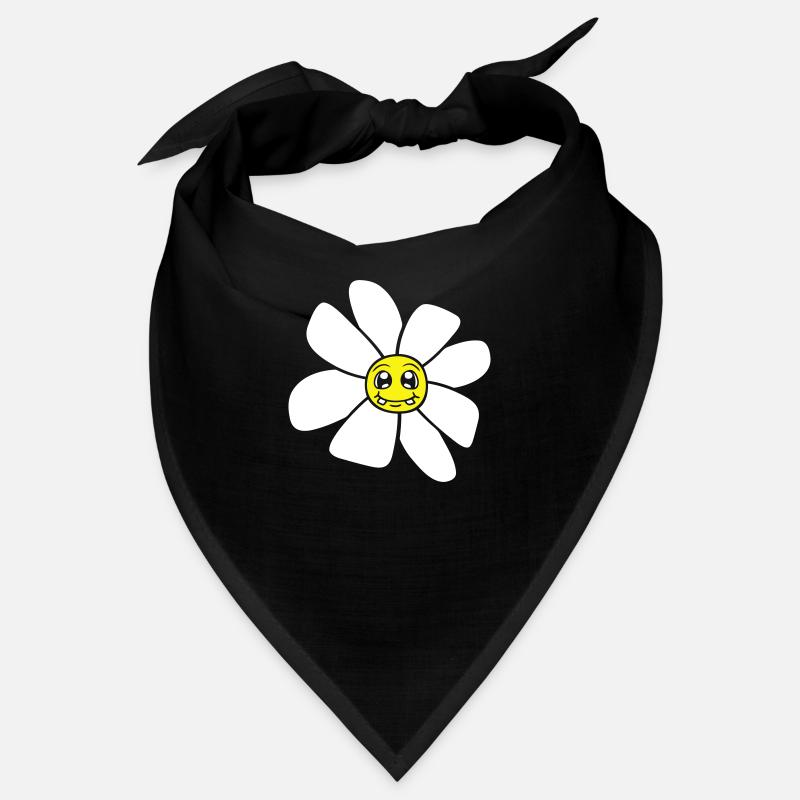 Petit drôle de fleur heureuse visage dessin animé Bandana