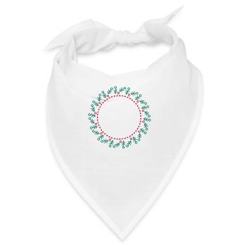 Neujahrs- und Weihnachtskranz - Bandana - Weiß - Vorne