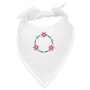 Weihnachtskranz aus Weihnachtsstern - Bandana - Weiß - Vorne