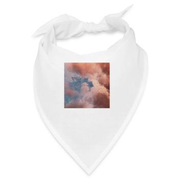 Papierflugzeug in einer ästhetischen Abbildung. - Bandana - Weiß - Vorne