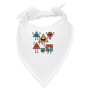 Design "Geo Laughics" - Bandana - Weiß - Vorne