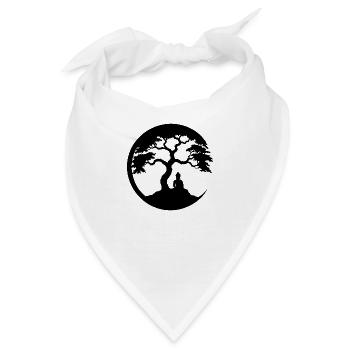 Buddha, Zen-Kreis - Bandana - Weiß - Vorne
