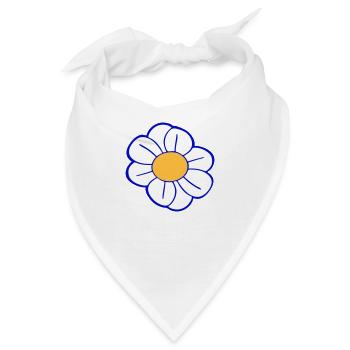 Weiße Margeriten Blumen Frühling Sommer Blümchen - Bandana - Weiß - Vorne